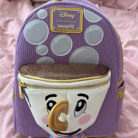 Loungefly Handbags - Loungefly Disney’s Beauty and the Beast Chip Corduroy Backpack